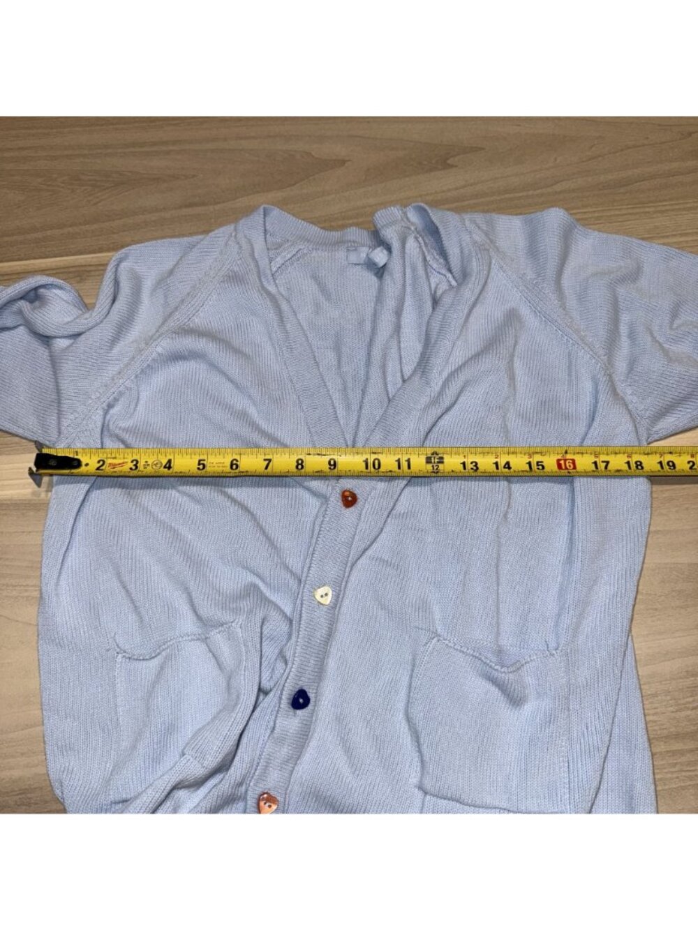Hill House The House Cardigan Blue 100% Organic Cotton Women's Size Medium M - Picture 4 of 5